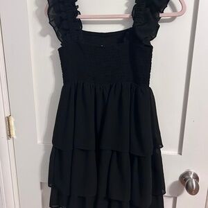 Black ruffle dress